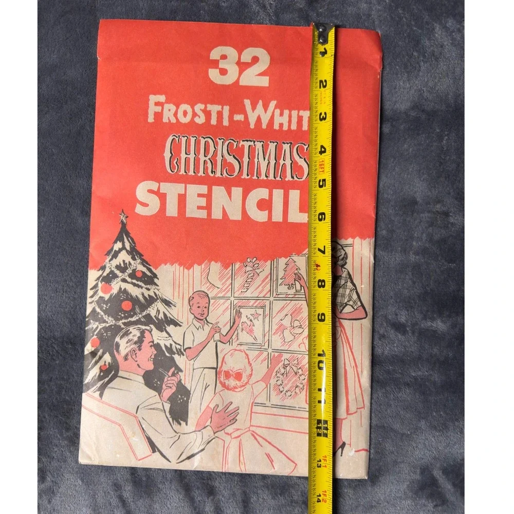 32 Frosti-White Christmas Stencils Window Art Restoration‎ Hardware Vintage